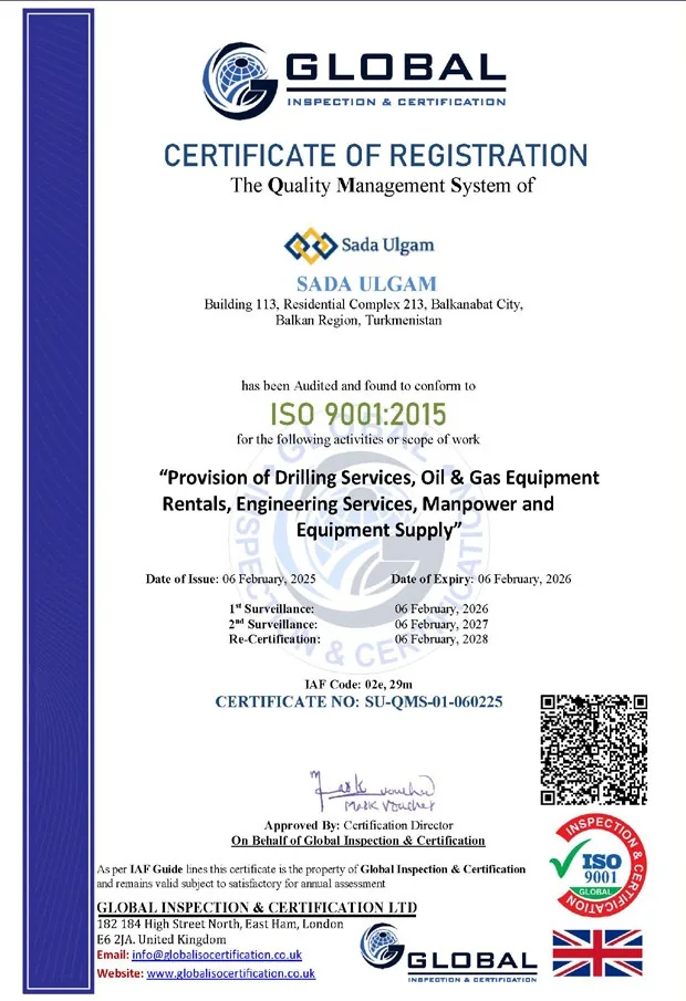 ISO 45001:2018 certificate of registration