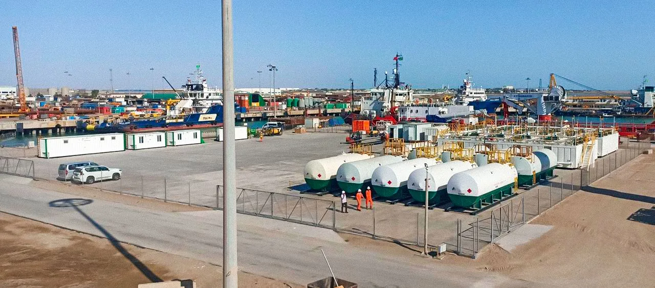 Aerial view of the Sada Ulgam operational yard